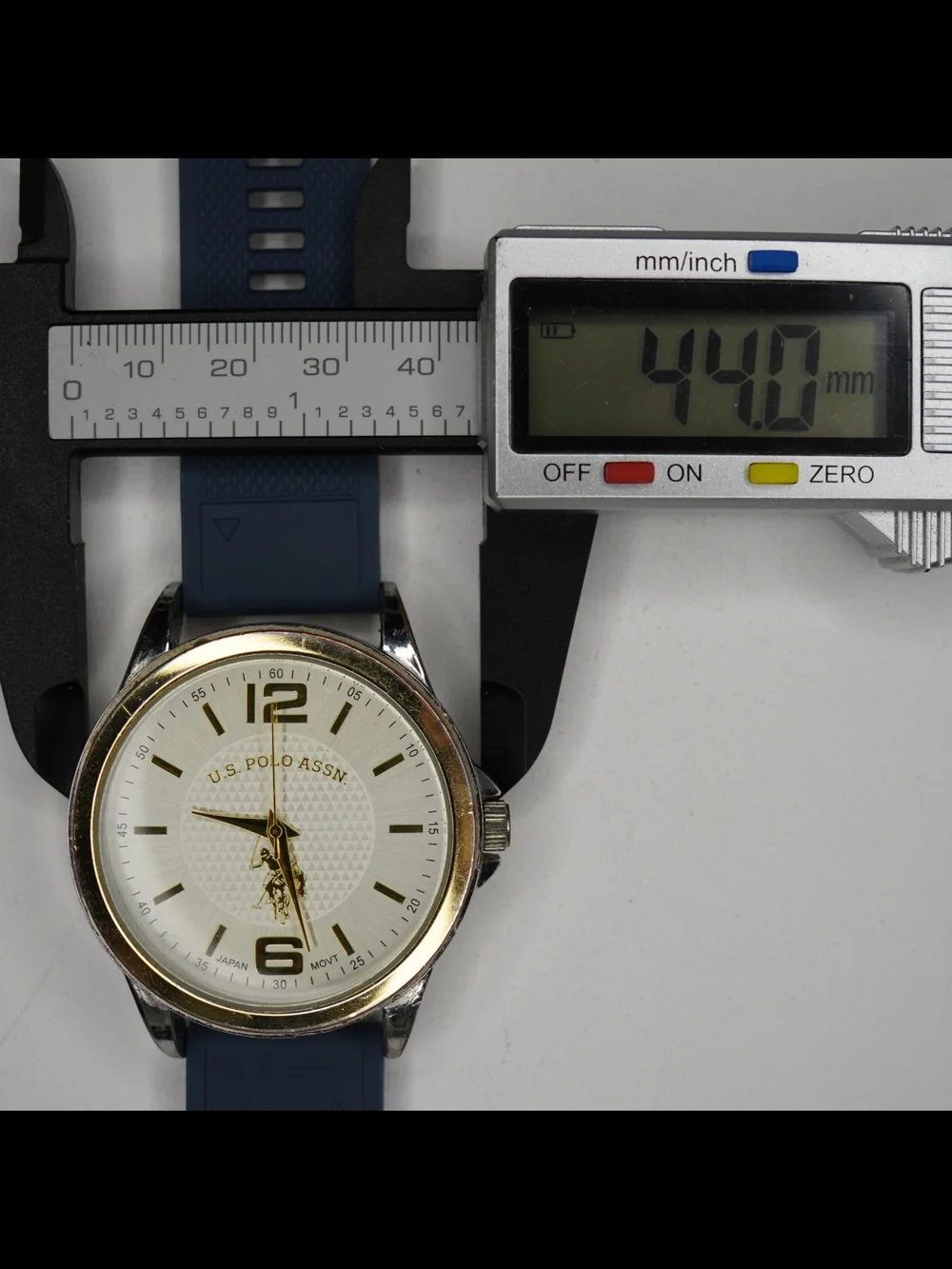 U.S. Polo Assn USC20149 Men's Quartz Watch Silver Dial Blue Rubber Band